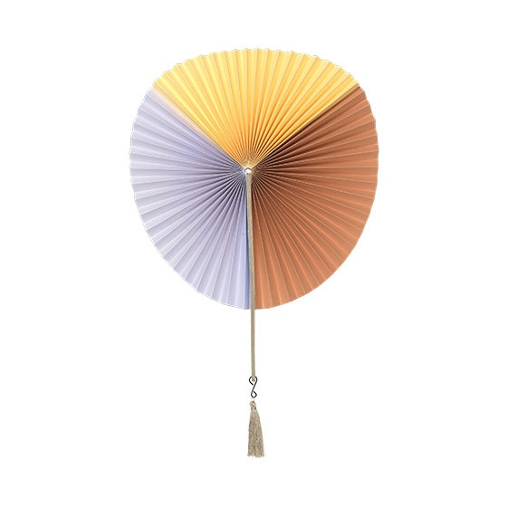 Broste Saba Paper Fan Lilac and Yellow