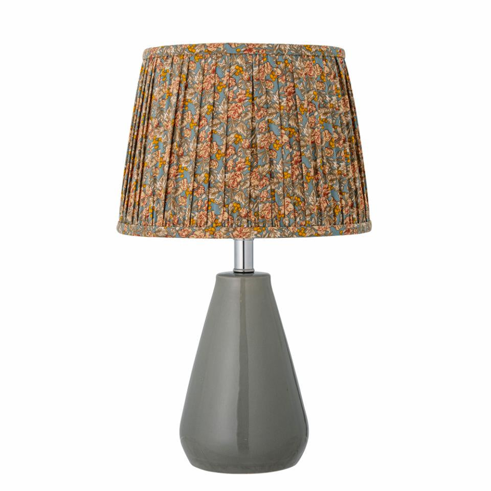 Etty Dusty Green Table Lamp with Floral Shade