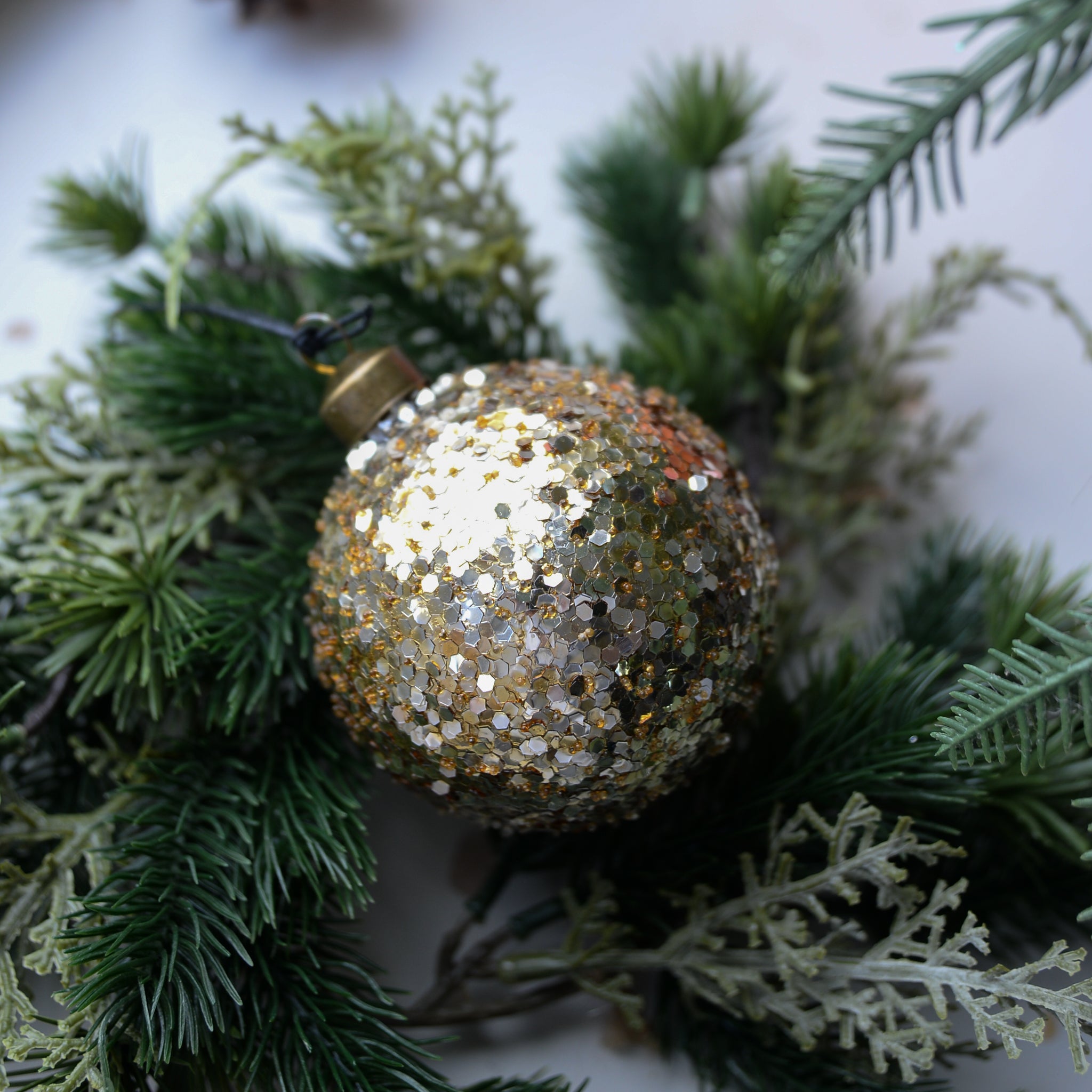 Chosen Gold Glitter Bauble