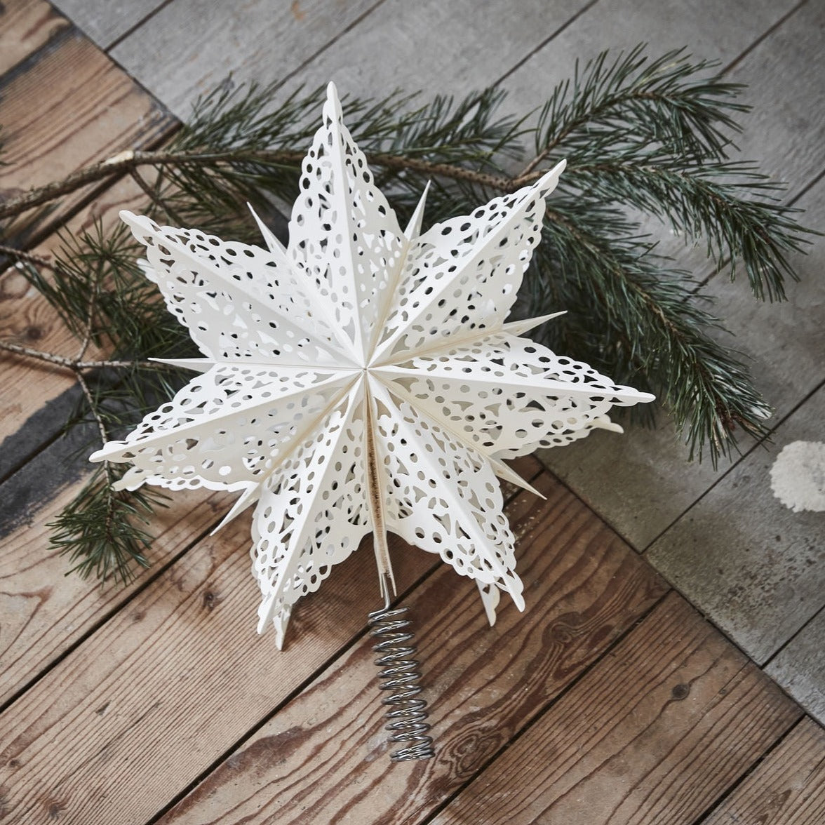 Paper Lattice Clip Star Tree Topper