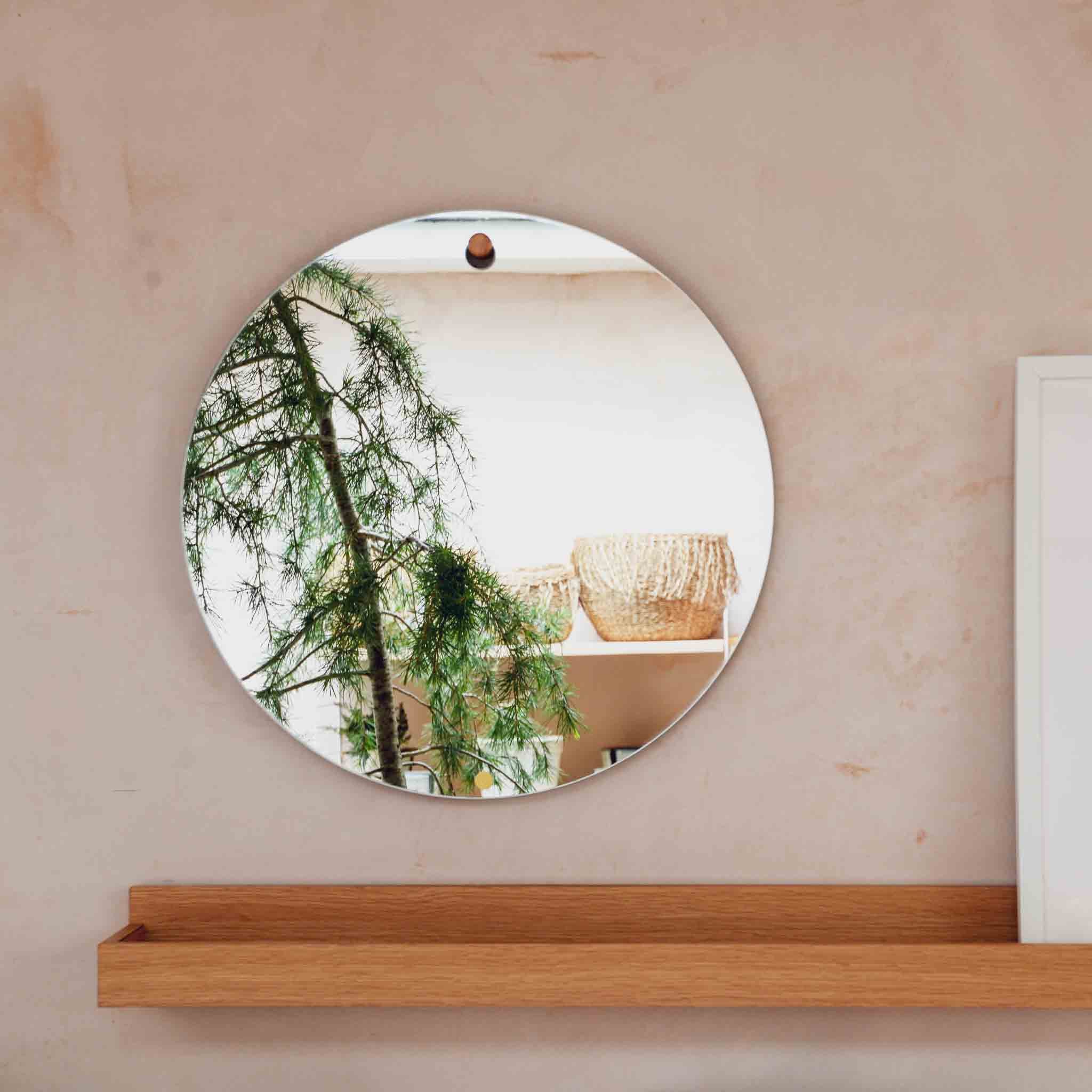 Hubsch Wall Round Mirror with Hook