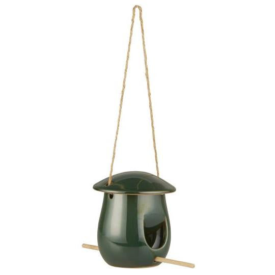 Ceramic Bird Feeder / Green