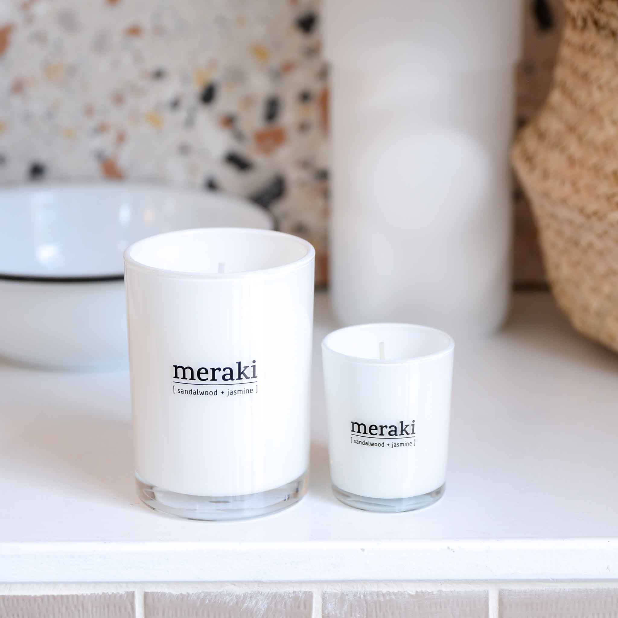 Meraki Sandalwood and Jasmine Large Soy Candle