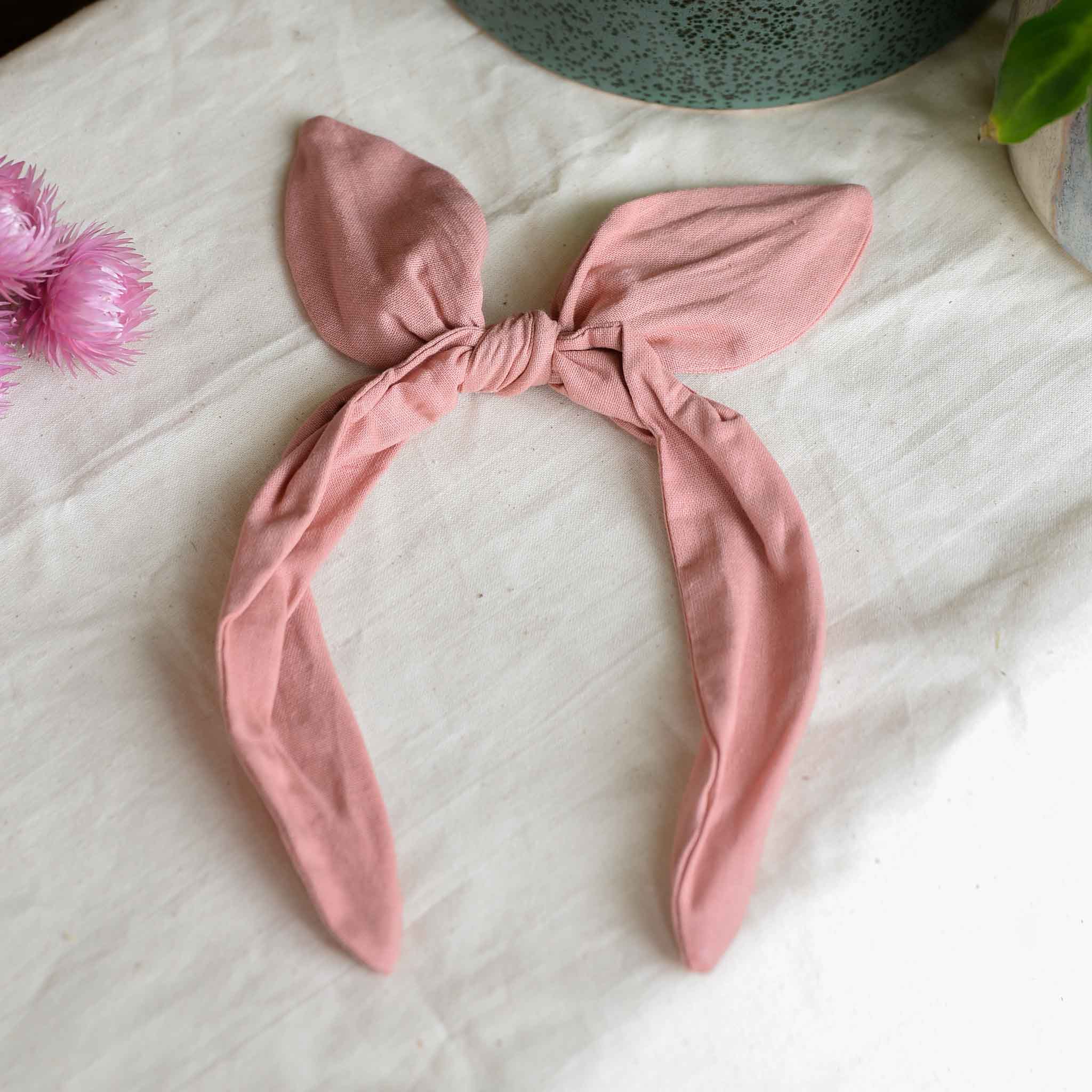 Mimi and Lula Dusky Pink Alice Bow