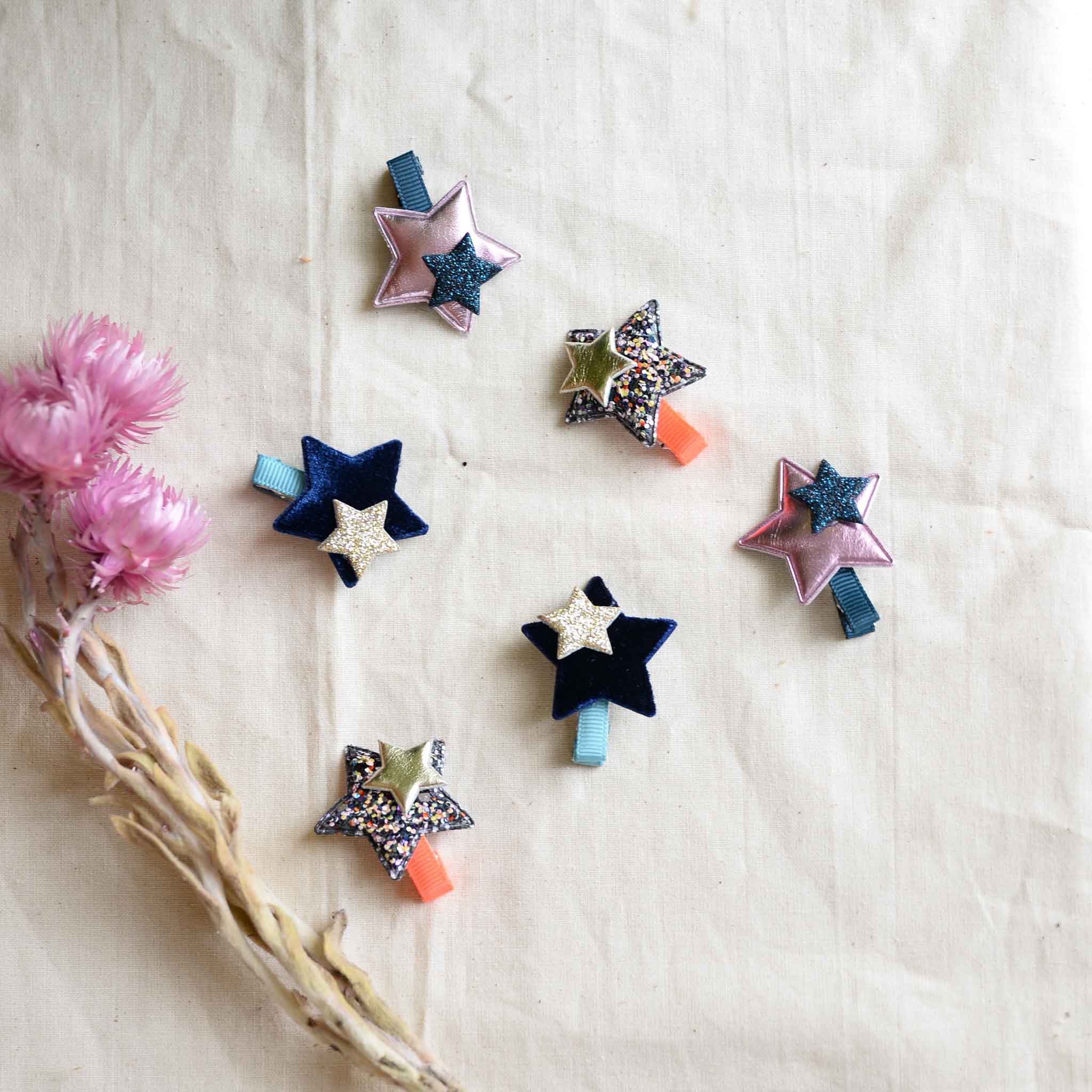 Mimi and Lula Mini Layered Star Clips