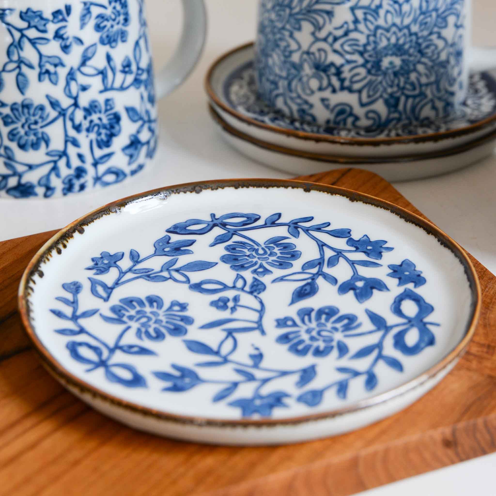 Bloomingville Molly Plate in Blue (Three Patterns)