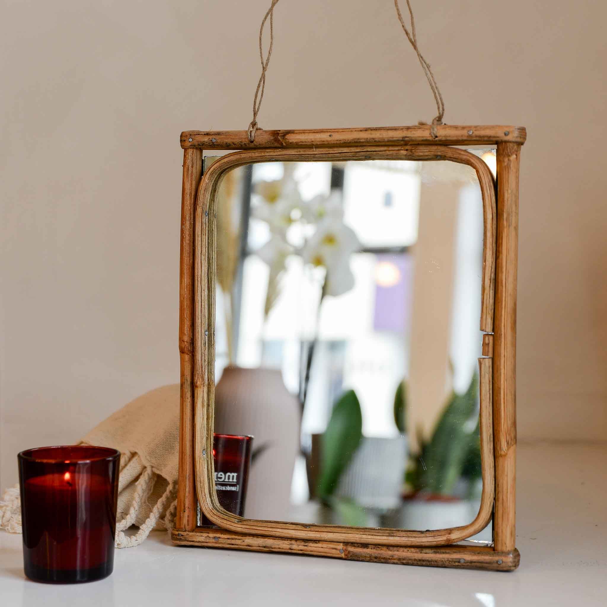 Bamboo Edge Mirror Small