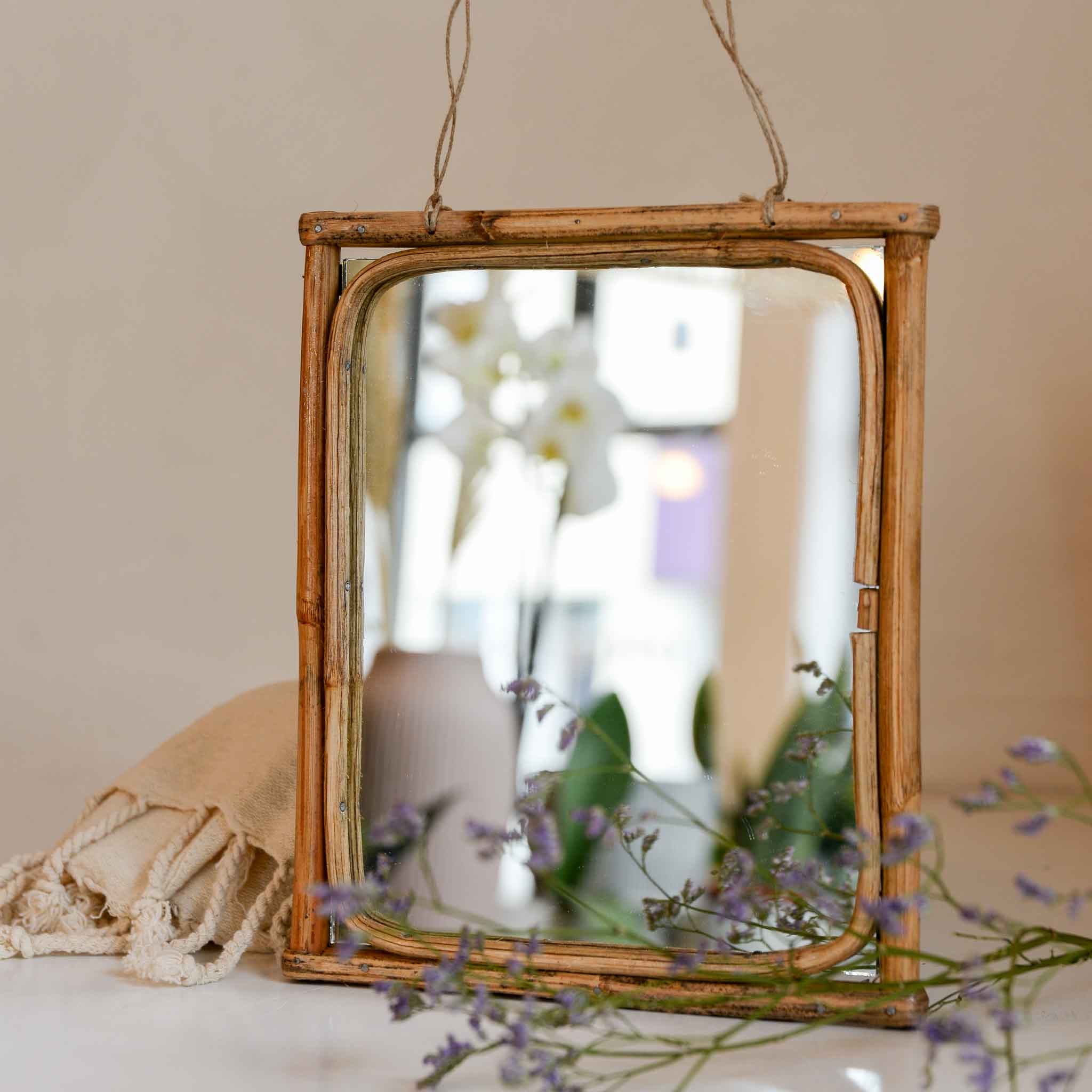 Bamboo Edge Mirror Small