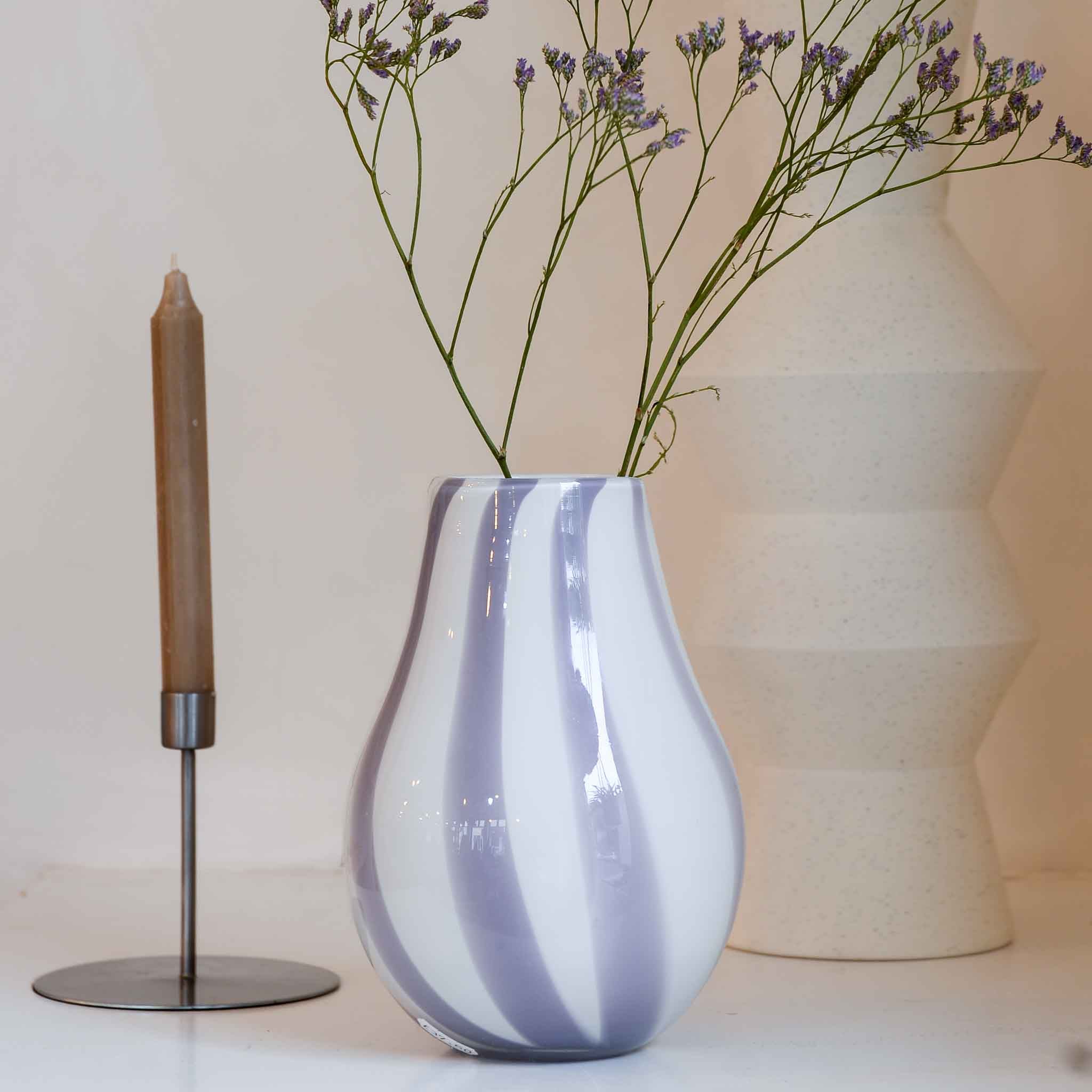 Broste Ada Mouthblown Glass Vase in Orchid