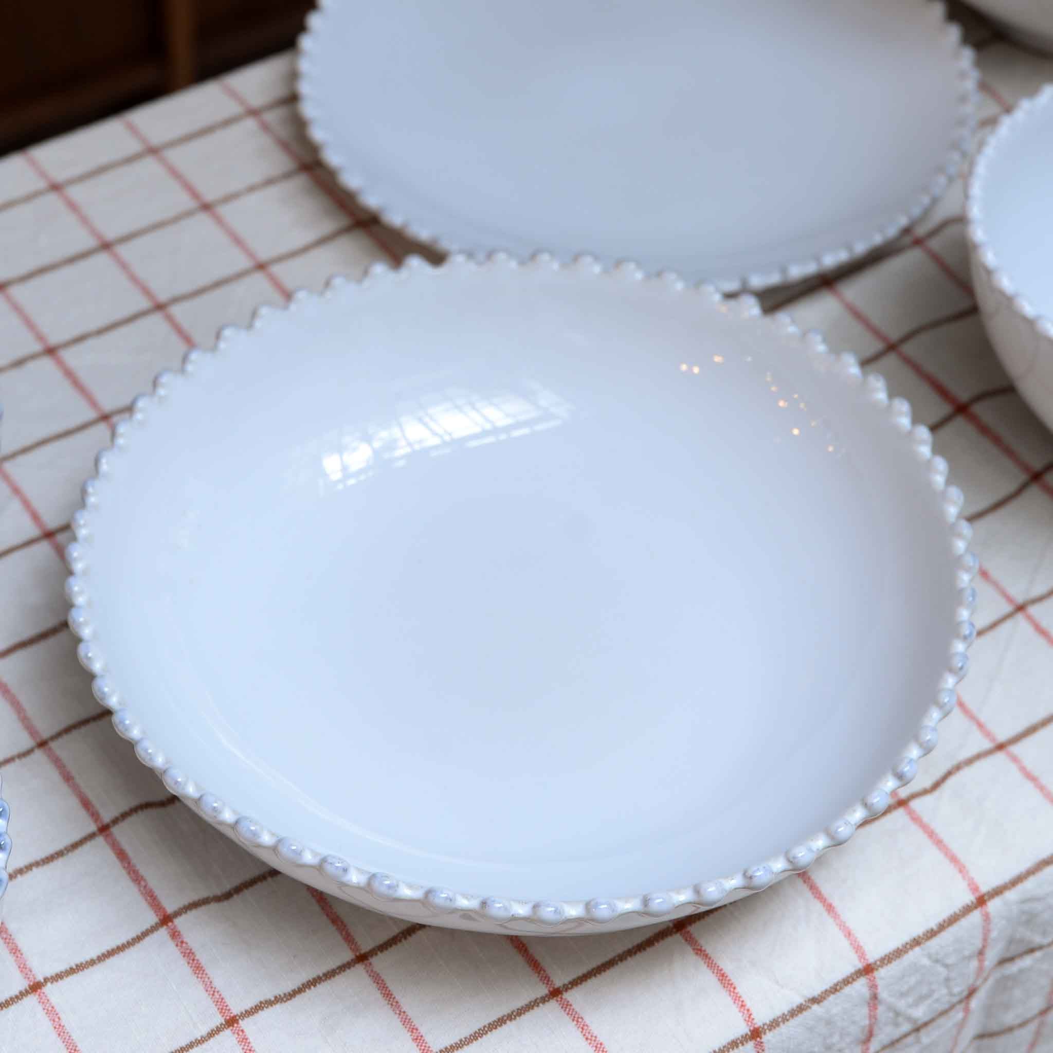 Pearl White Pasta Bowl / Plate 23cm