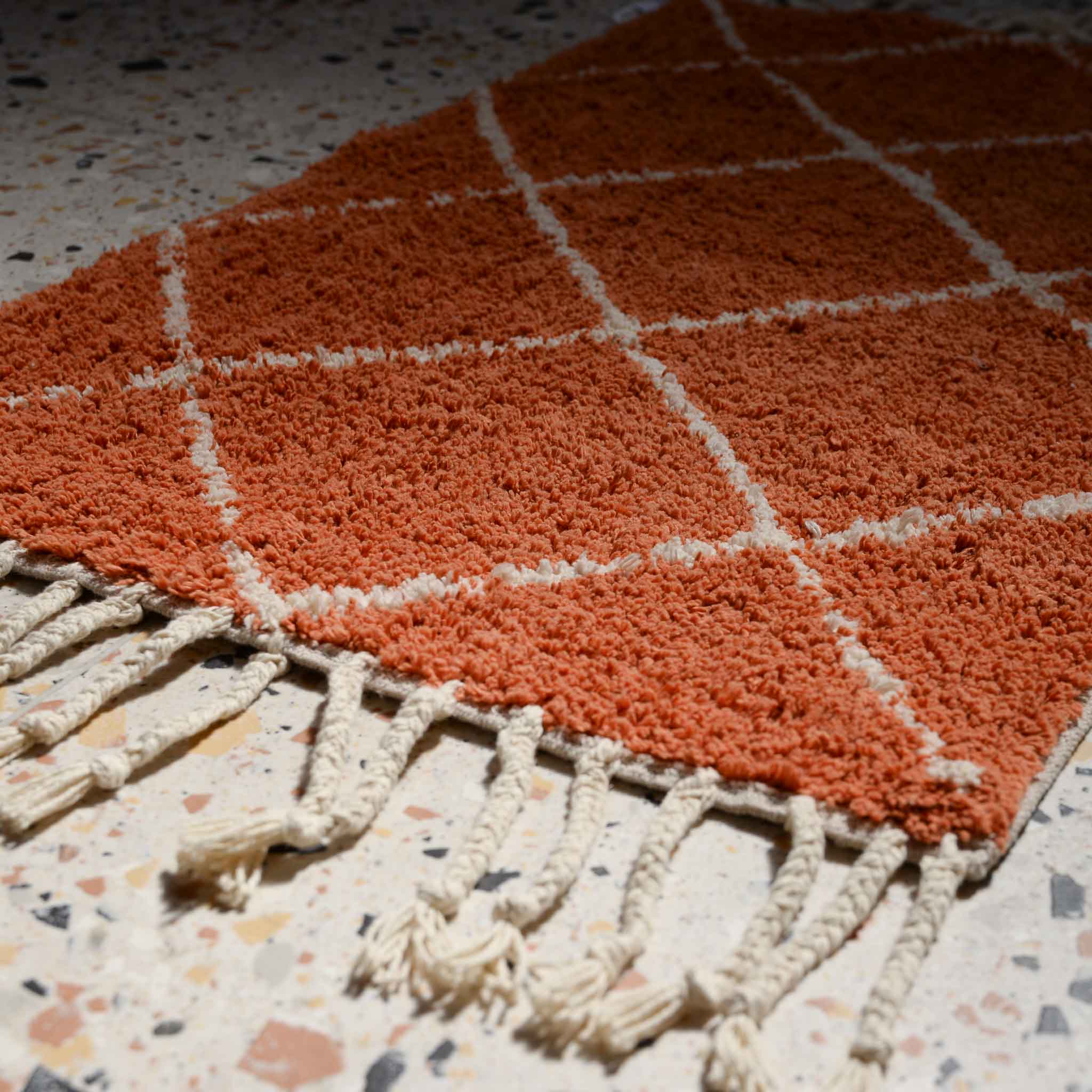 Diamond Terracotta Bath Mat