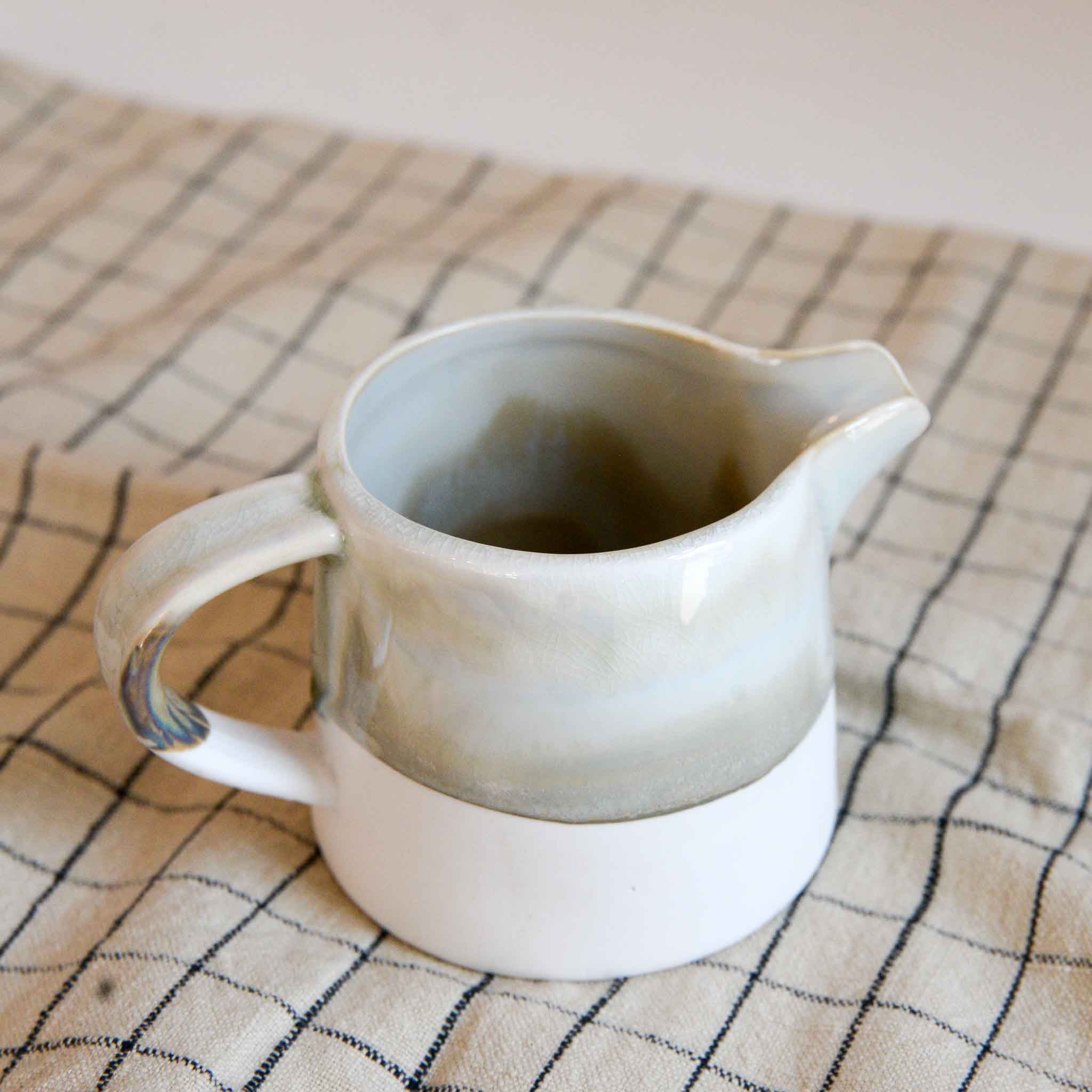 Heather Milk Jug Green Stoneware Bloomingville