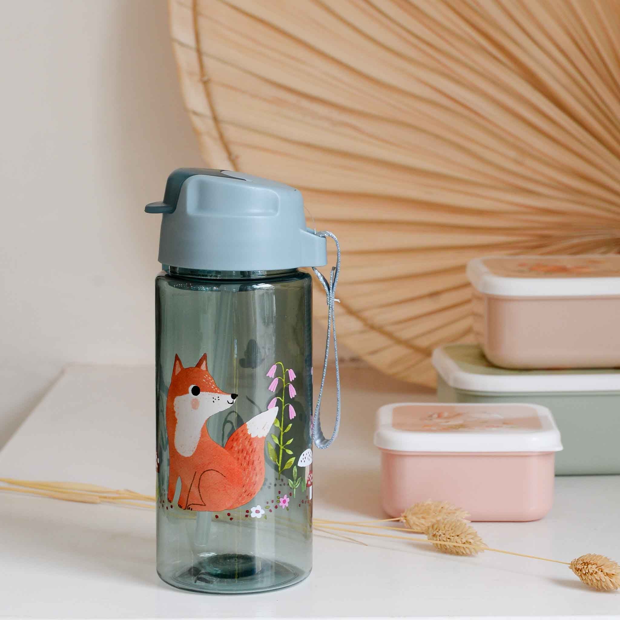 Drinking Bottle Woodlands in Stone Blue