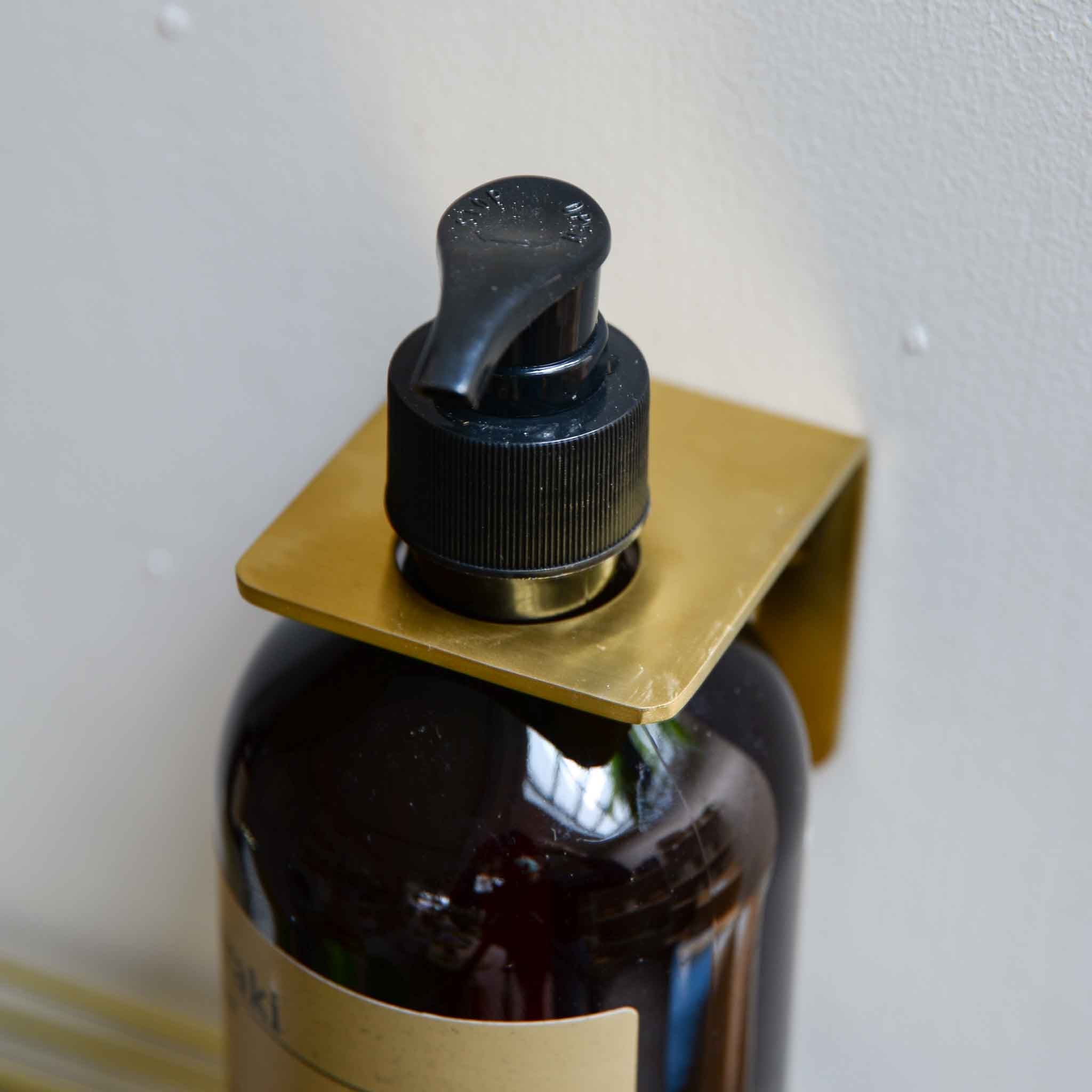 Meraki Brass Soap Bottle Holder Wall Bracket