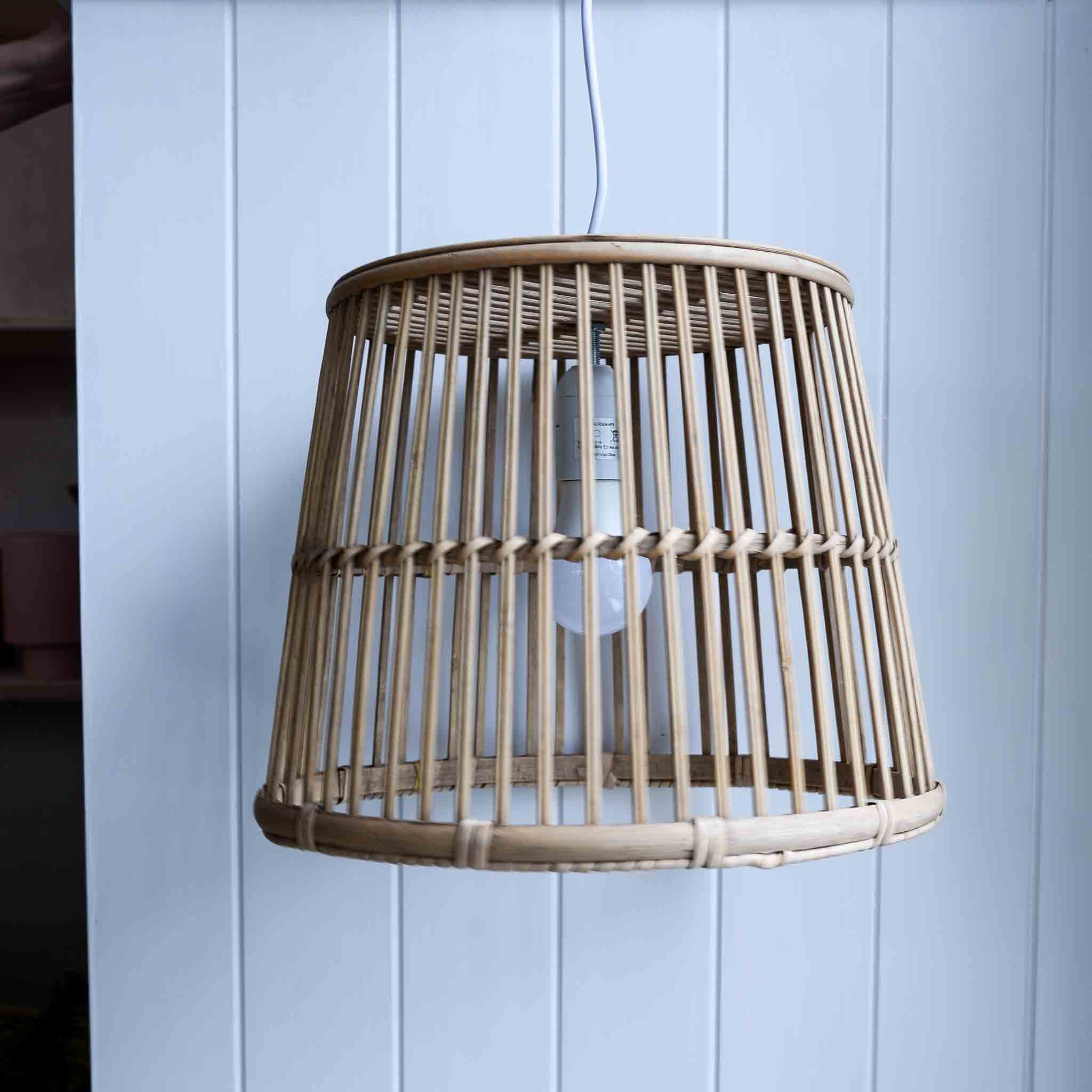 Hanging Bamboo Light Shade with Cord