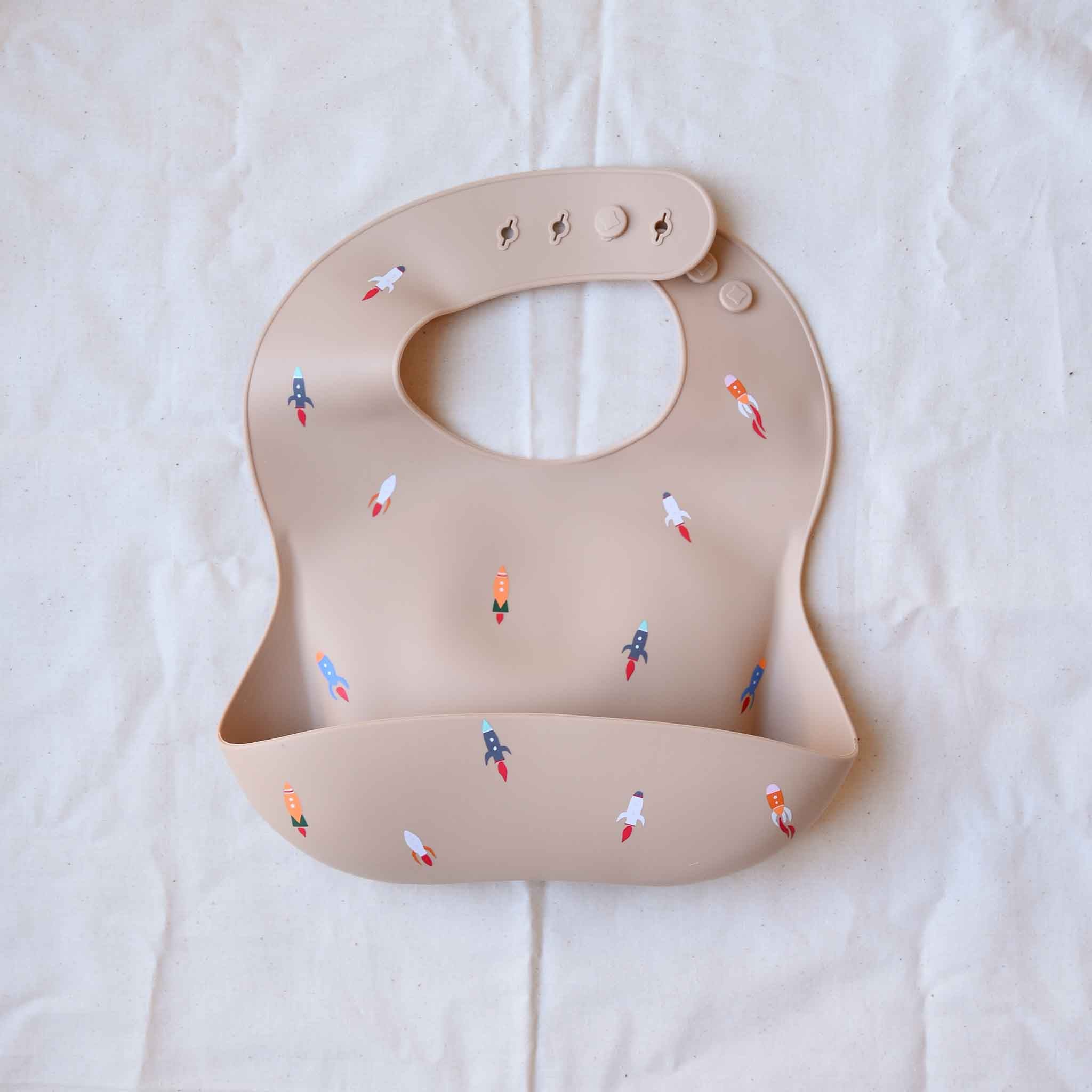 Mushie Silicone Bib in Various Patterns