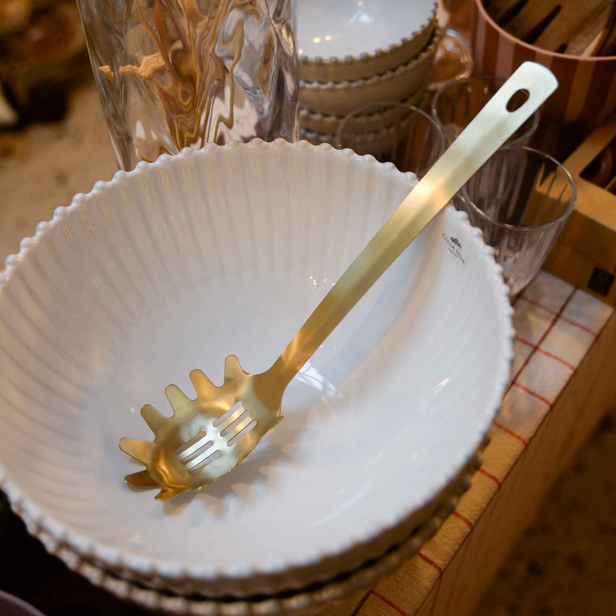 Nordal Pasta Spoon in Matt Gold