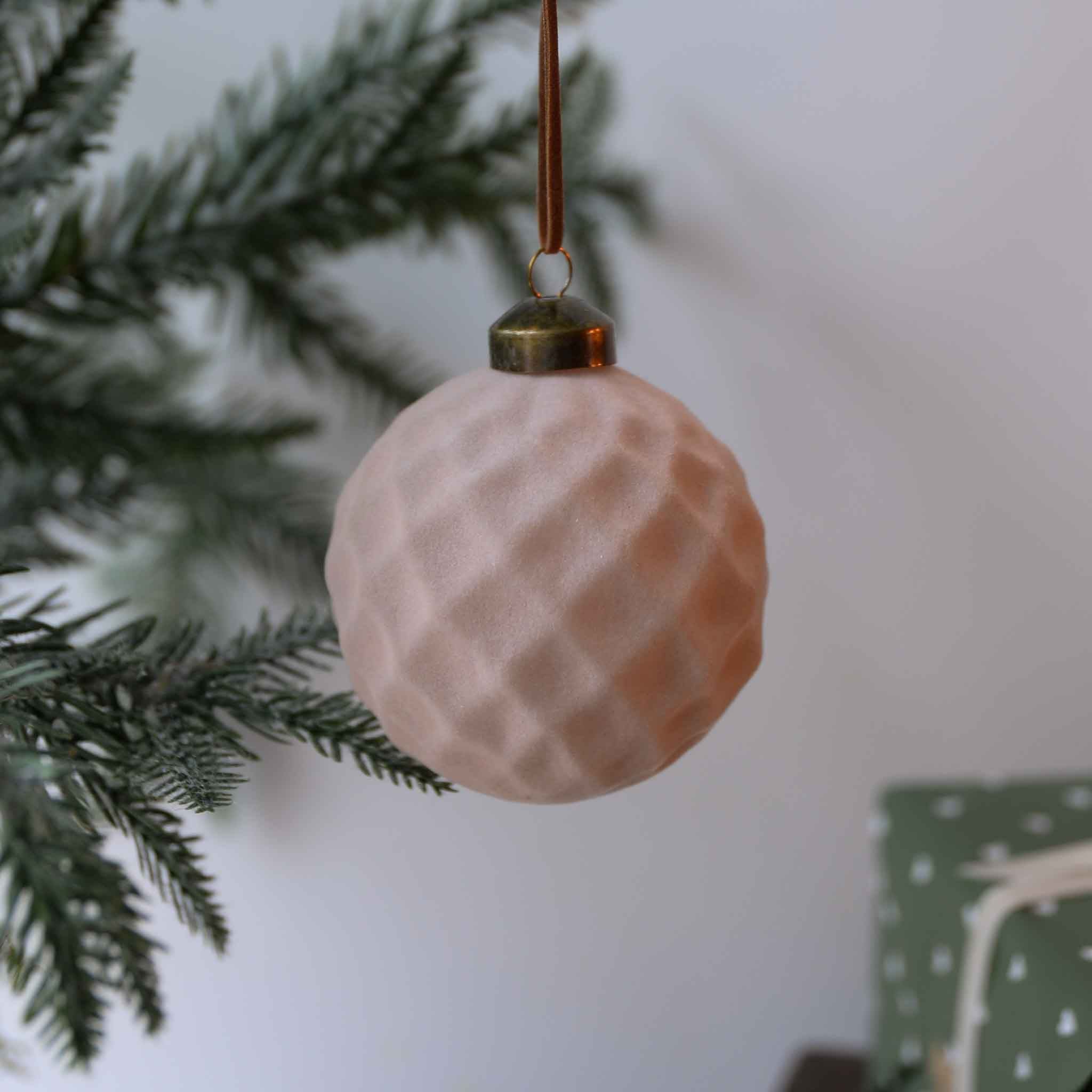 Nordal Velisa Velvet Ornament with Pattern in Various Colours