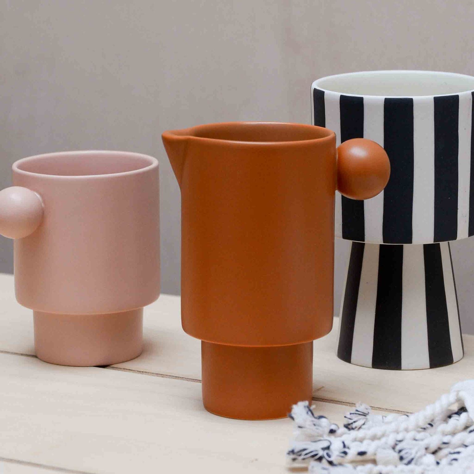 Inka Porcelain Milk Jug in Caramel