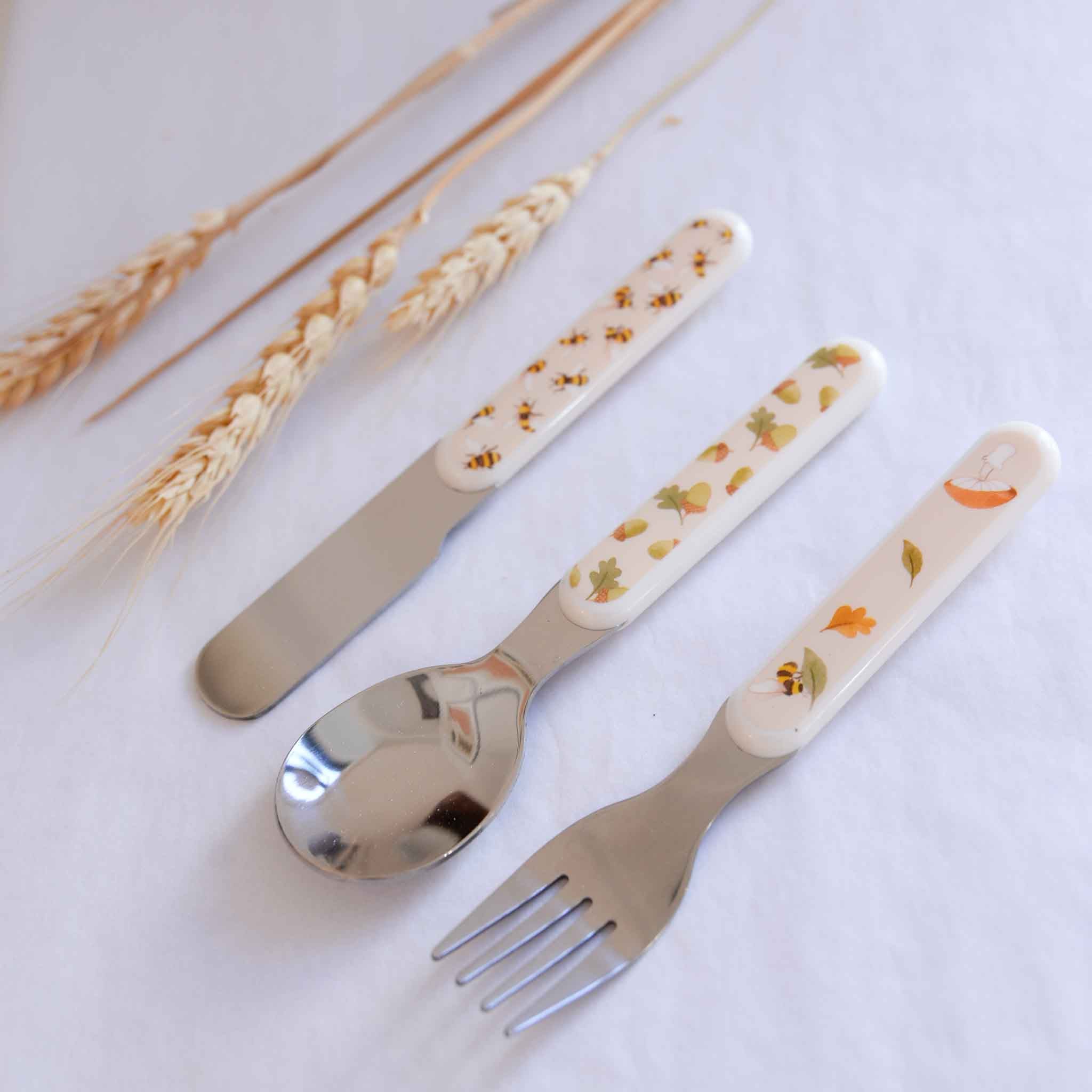 Petit Monkey Cutlery Set in Various Colours