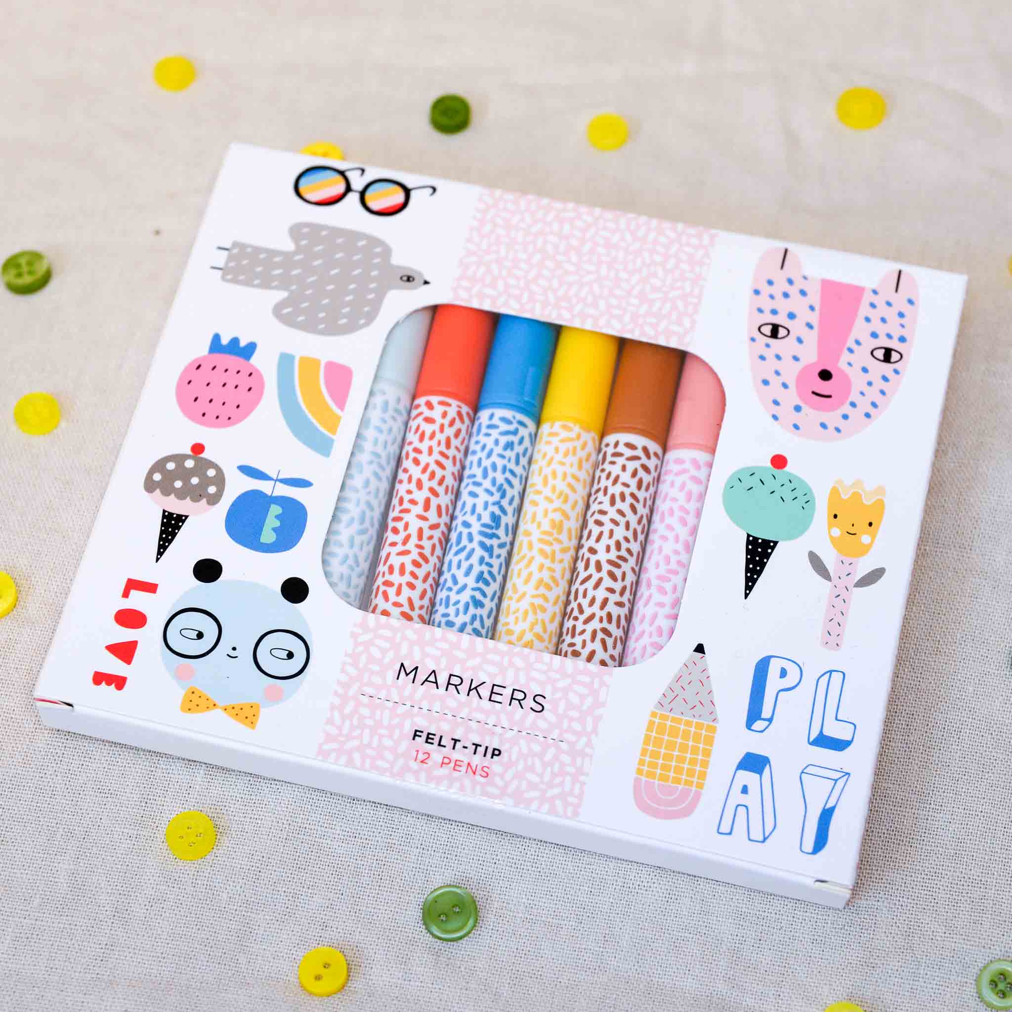 Petit Monkey 12 Felt Tip Markers