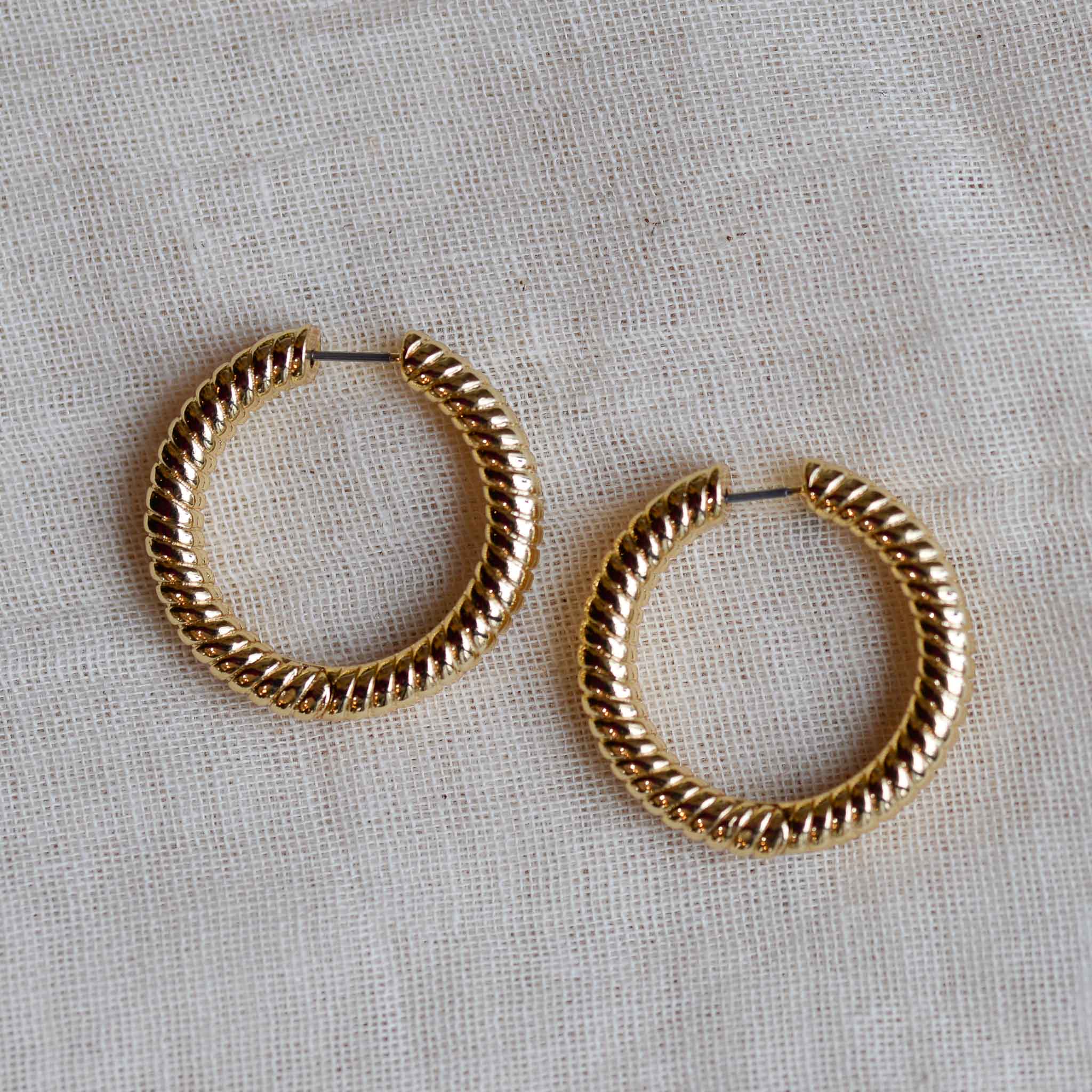 Belief Gold Chunky Snake Chain Hoops