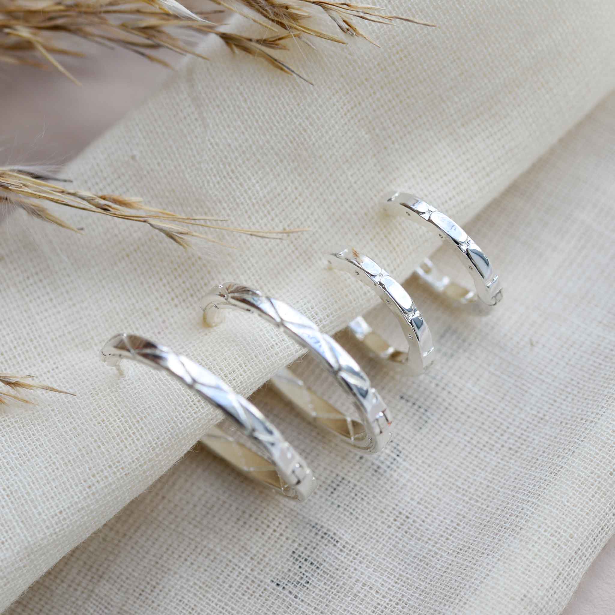 Pilgrim Blossom Recycled Hoop Earrings Set