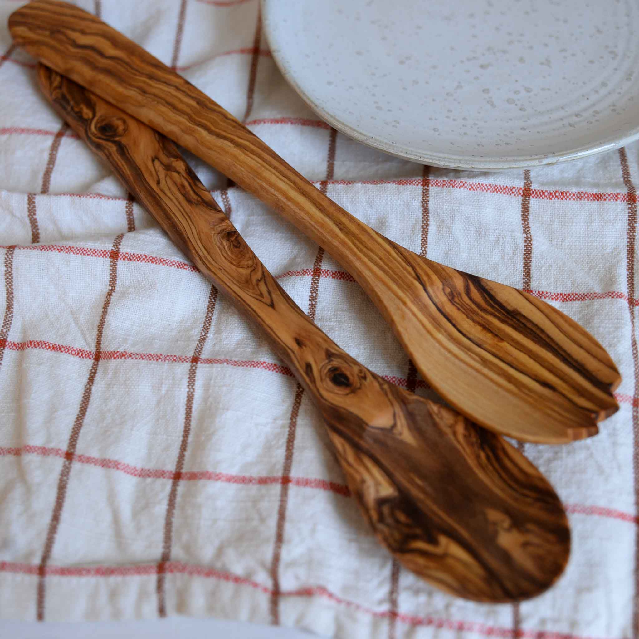 Olive Wood Salad Servers