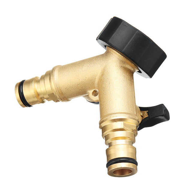 3/4 Brass 2 Way Hose Manifold Quick Connector Nozzle Y-Type Tap Water Splitter Garden Faucet Watering Pipe Adapter"
