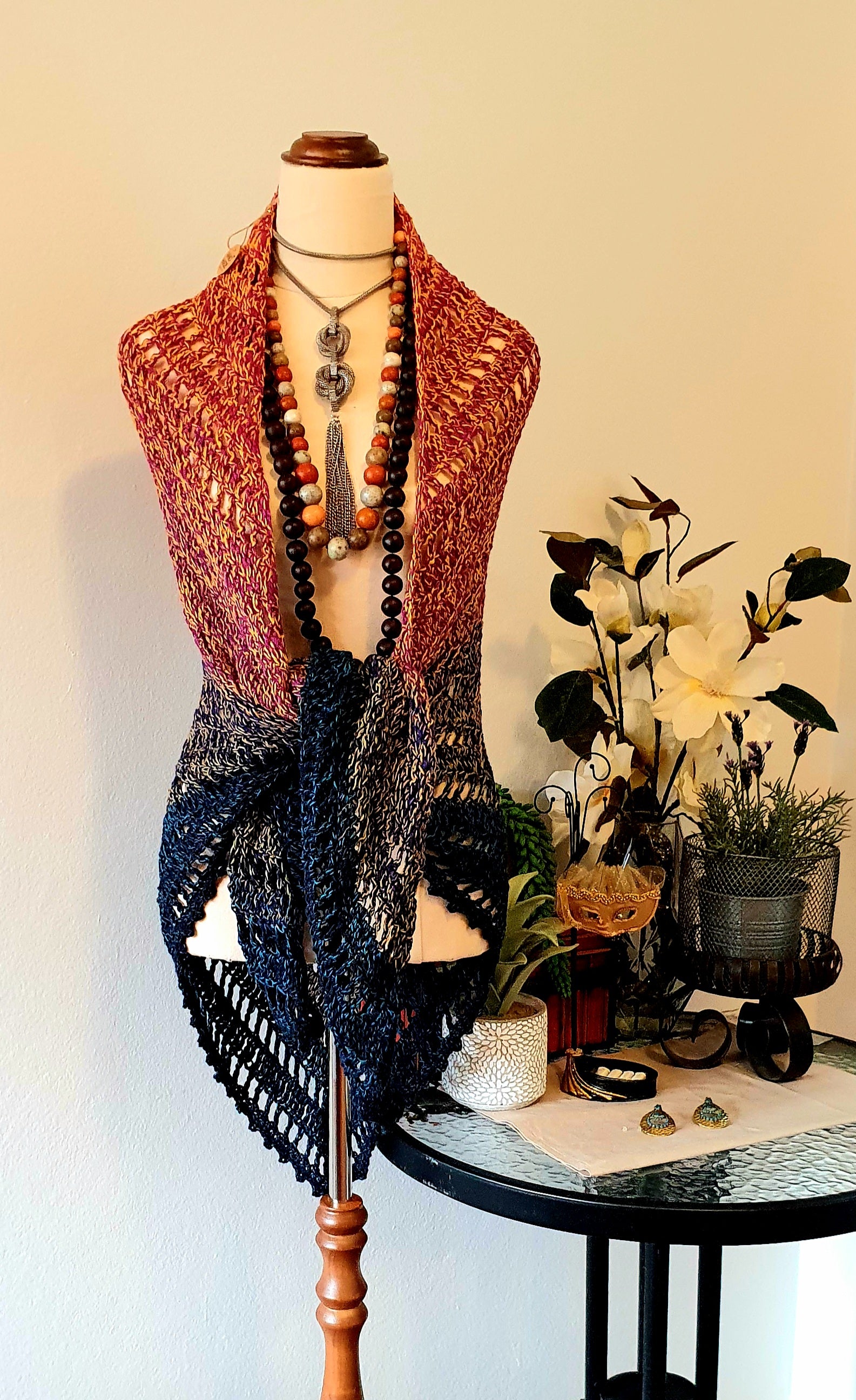 Handmade Crocheted Shawl - One Only