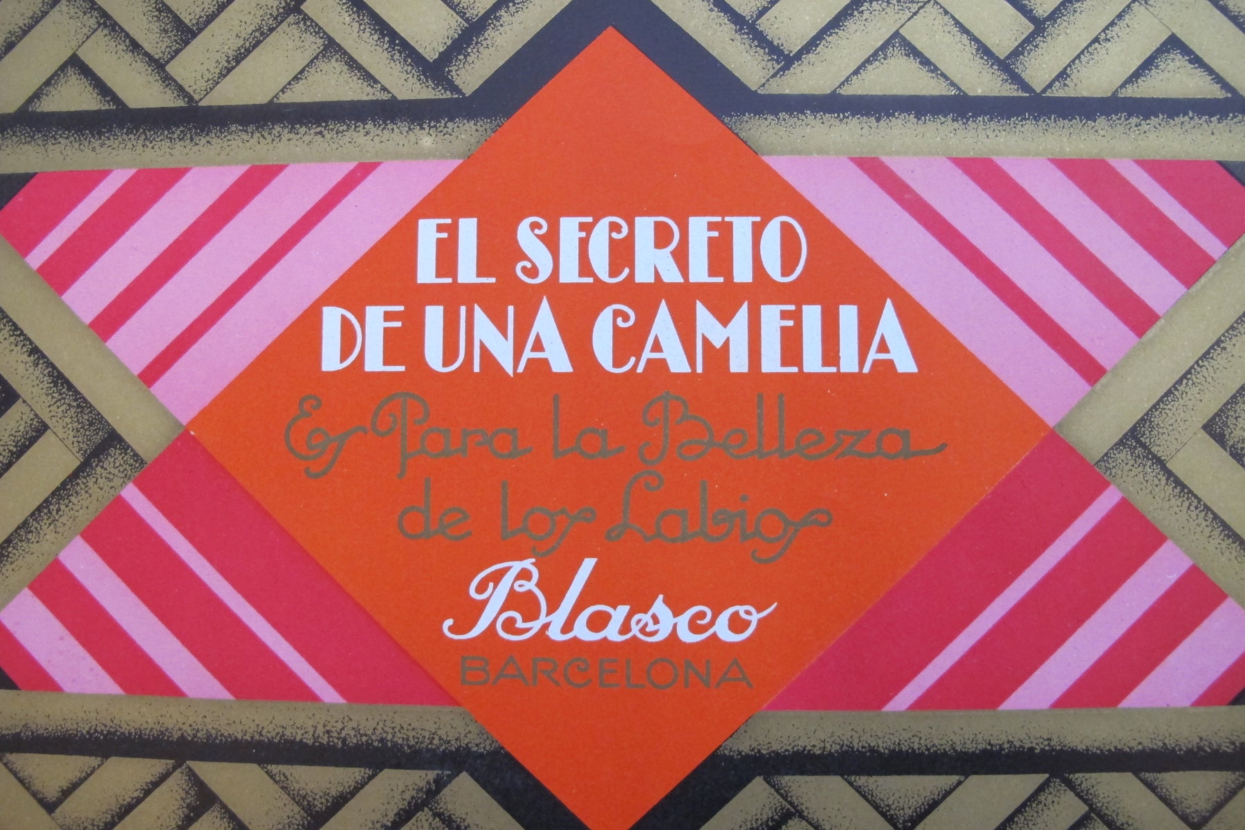 1920 Spanish Art Deco Label, El Secreto De Una Camelia Advertisement –  L'Affichiste