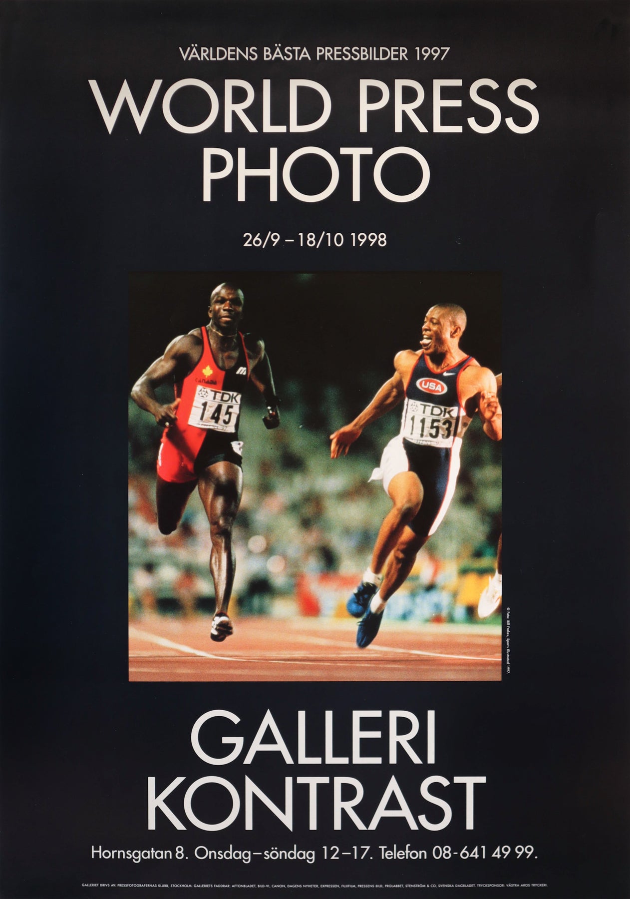 1997 Swedish Exhibition Poster, Galleri Kontrast, World Press Photo –  L'Affichiste