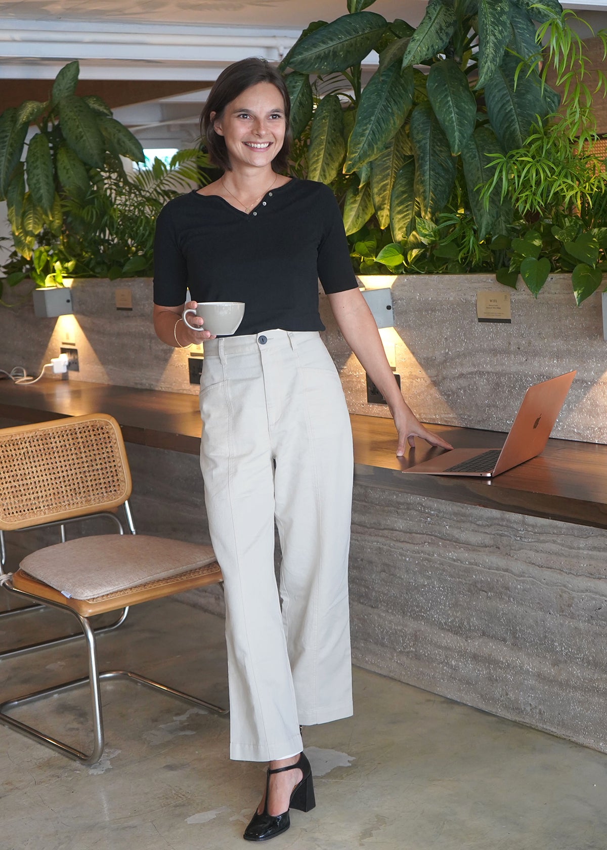 Charlotte Lafitte wearing Tove & Libra sustainable womenswear