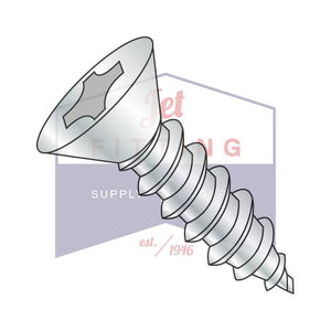8-15X1 Phillips Flat Self Tapping Screw Type A Fully Threaded Zinc And Bake