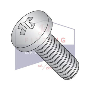 10-24X2  Phillips Pan Machine Screw Fully Threaded 18-8 Stainless Steel