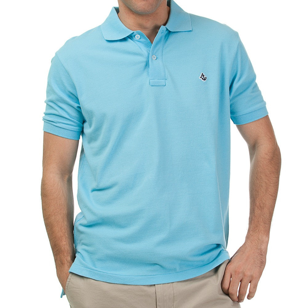 Caribbean Blue Men's Polo Shirt – Anchored Style