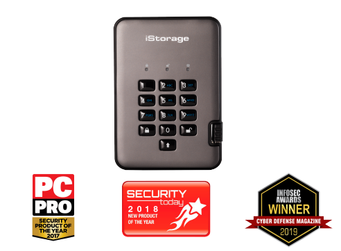 diskAshur PRO² de prijs heeft ontvangen voor het "Best Encryption Product 2019" in de Cyber Defense Magazine Infosec Awards bij RSA in San Francisco!