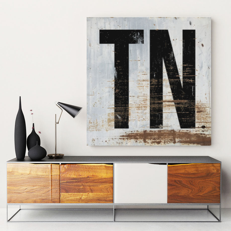 Tennessee Wall Art Canvas Wall Art Tn State Abbreviation Large Wall Domain 38