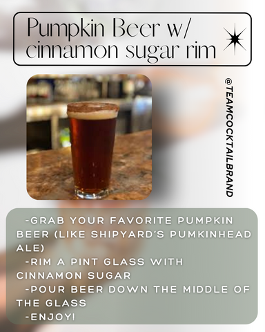 Pumpkin Beer with Cinnamon Sugar Rim
