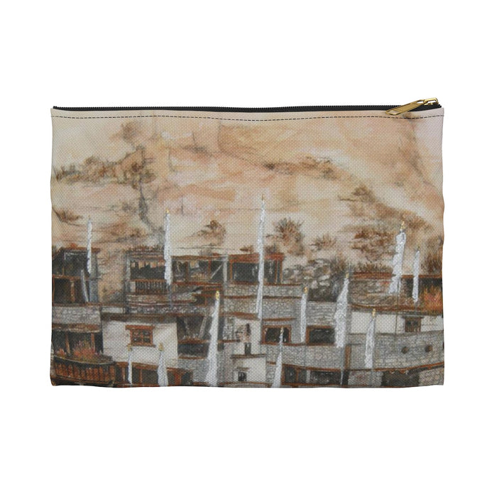 White prayer flags ACCESSORY POUCH