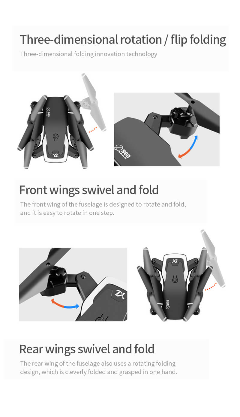 4K Dual Camera Aerial Photography Foldable Drone