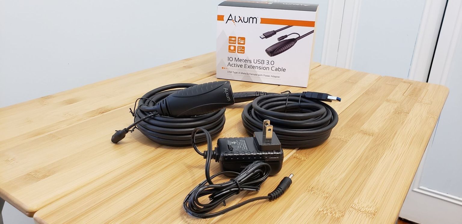 Alxum-Active-USB-3.0-Extension-Cable-32FT-Power-Adapter
