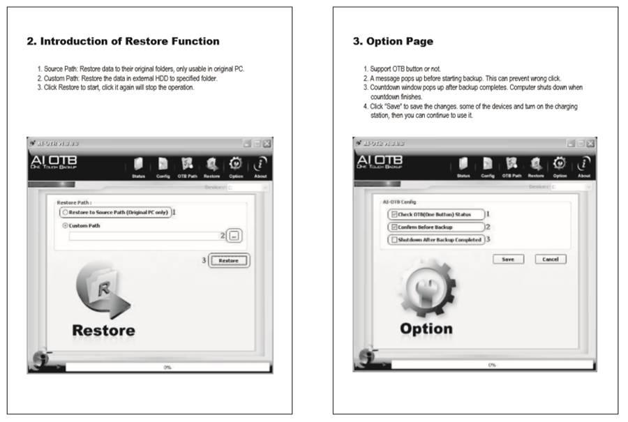 Introduction of Restore Function