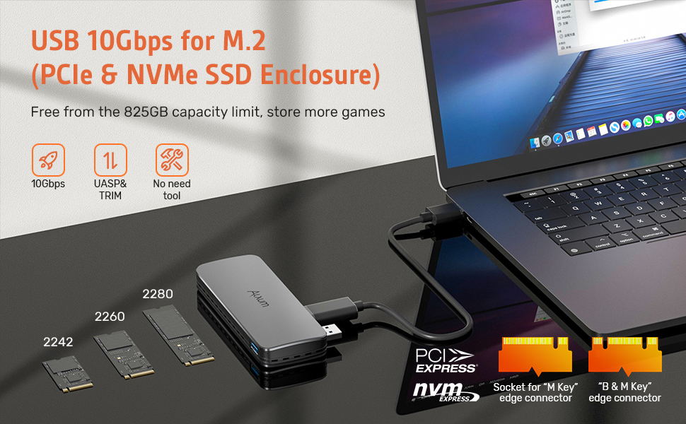 M.2 SSD NVMe Enclosure for PS5