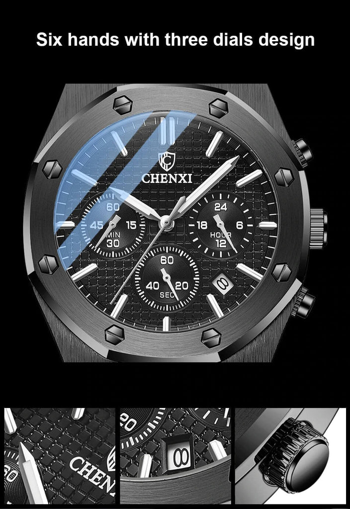 Multifunctional Calendar Chronograph Men Watch