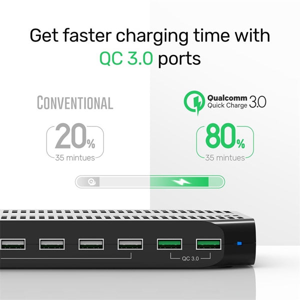 usb charging station for multiple devices 4times faster charging