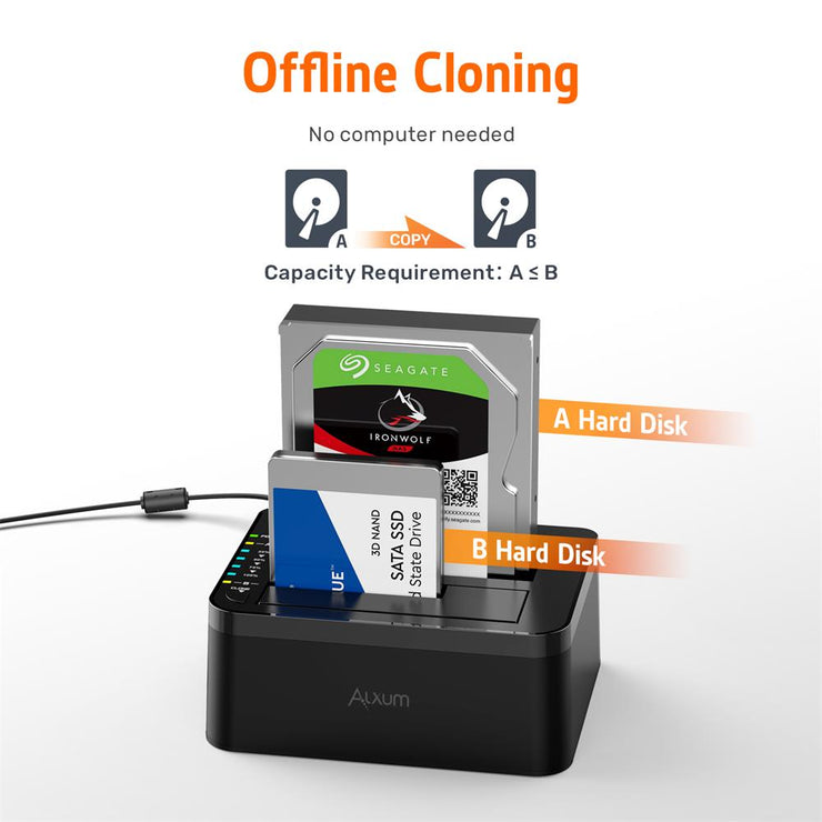 USB C Hard Docking Station - Clone - 2X 18TB –