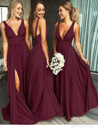 burgundy bridesmaid dresses cheap Big ...
