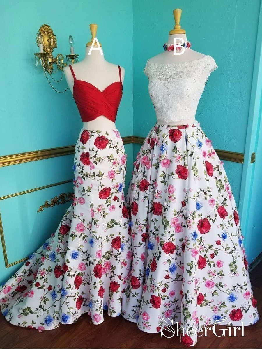 Navy Floral Print Off Shoulder Flared Dress – Trendy Divva