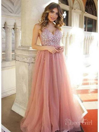 dusty rose formal gown